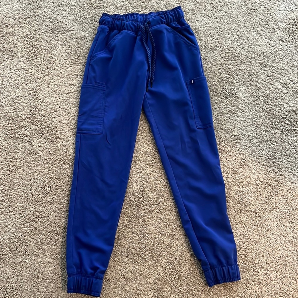 Electric blue jogger scrubs